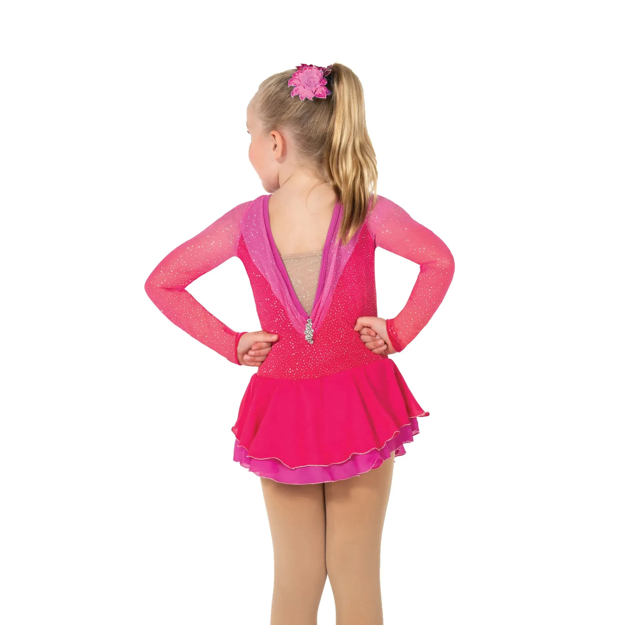 606 Figure Skating Fuchsia Fire Dress