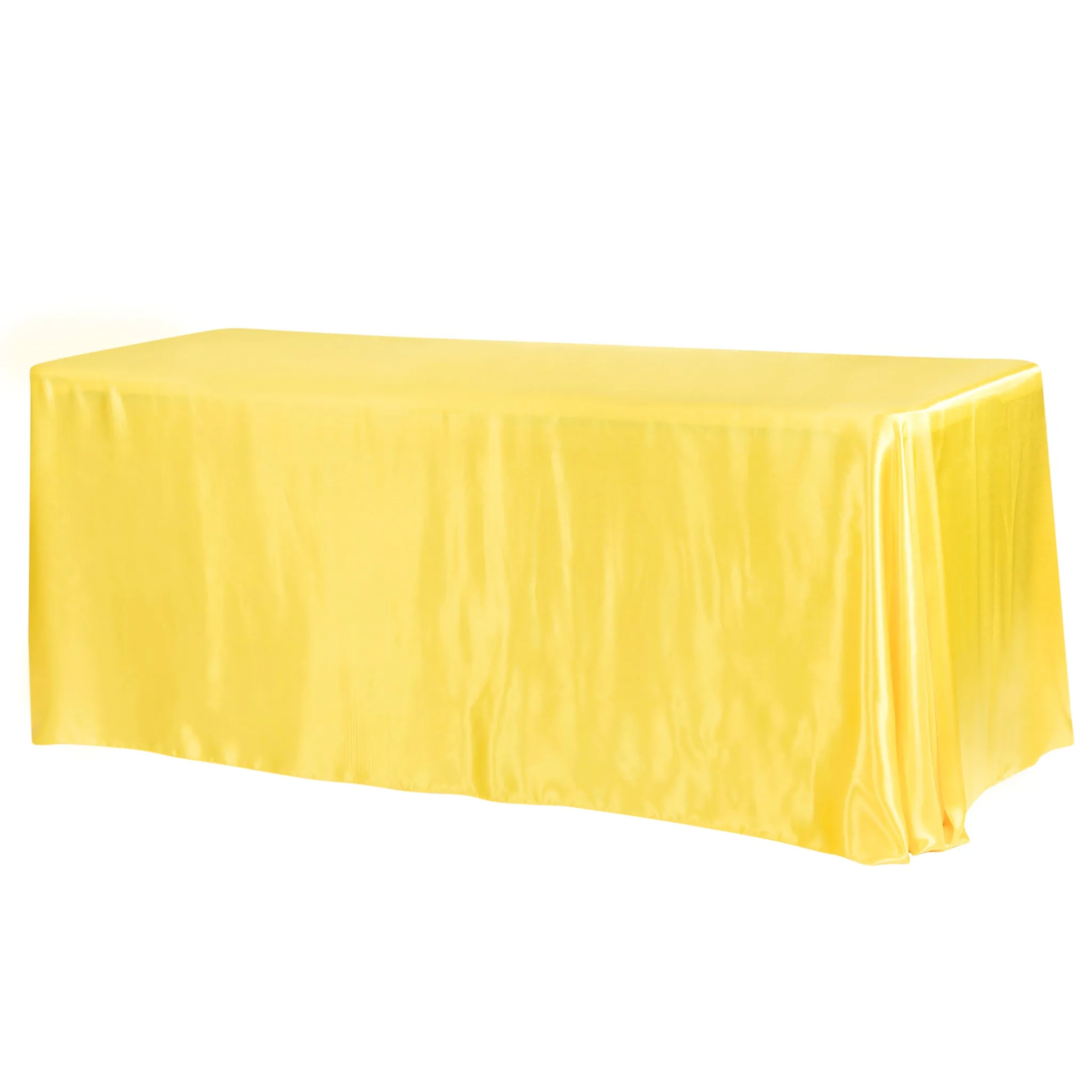 90"x156" Rectangular Satin Tablecloth - Canary Yellow (Bright Yellow)