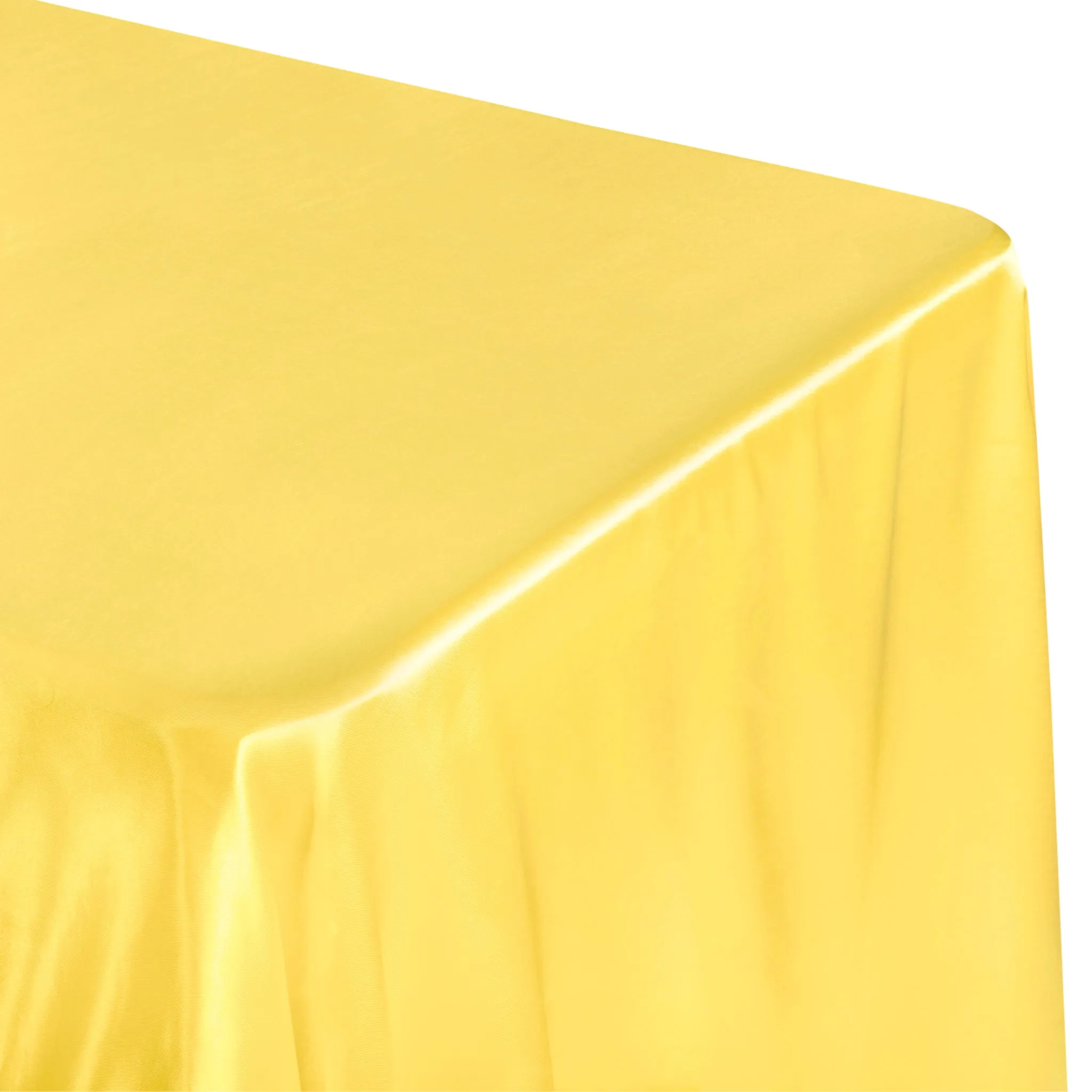 90"x156" Rectangular Satin Tablecloth - Canary Yellow (Bright Yellow)