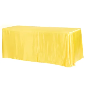 90"x156" Rectangular Satin Tablecloth - Canary Yellow (Bright Yellow)