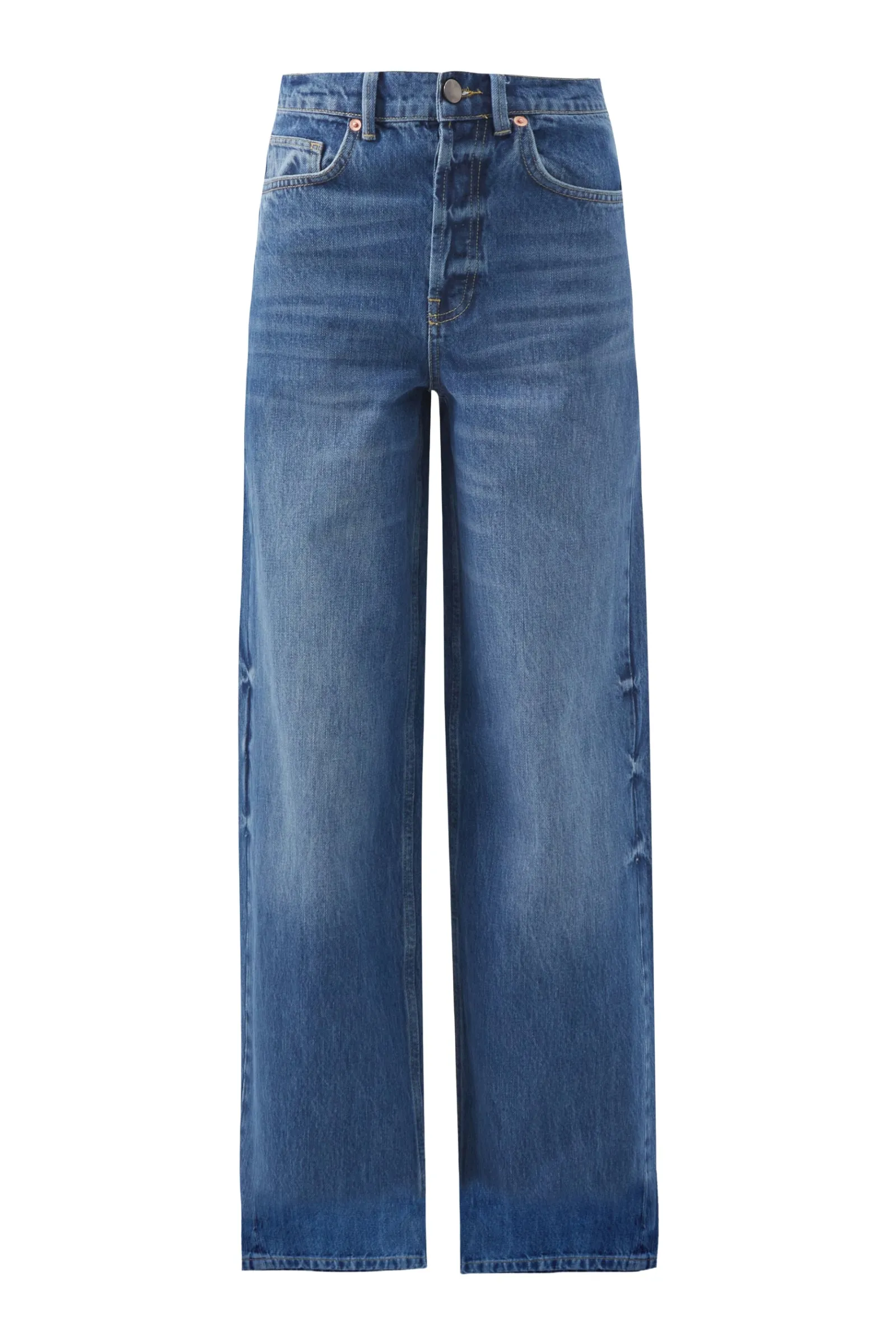 90s Organic Cotton High-waisted Wide-leg Jeans