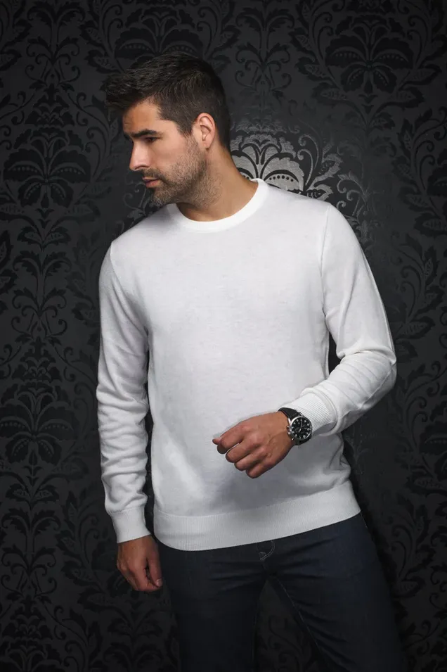 Au Noir Sweater | MARINI, Cream