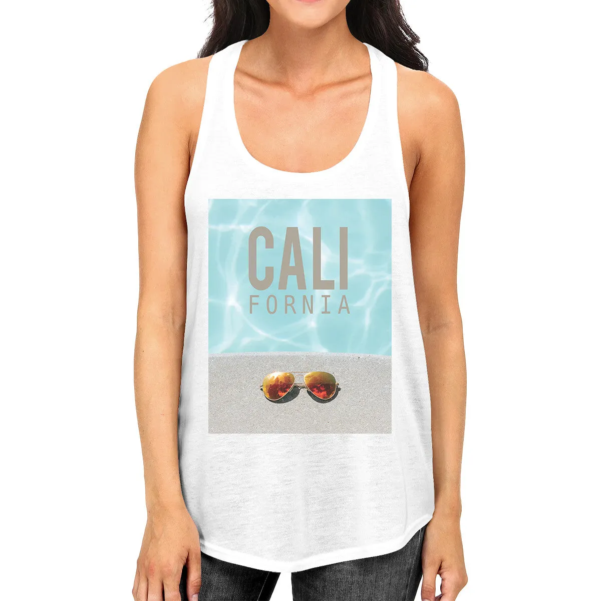 California Pool Sunglasses Womens Lightweight Summer Tanks Cotton