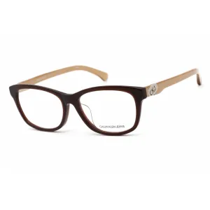 Calvin Klein Jeans Unisex Eyeglasses - Crystal Sienna Rectangular Frame | CKJ943AF 254