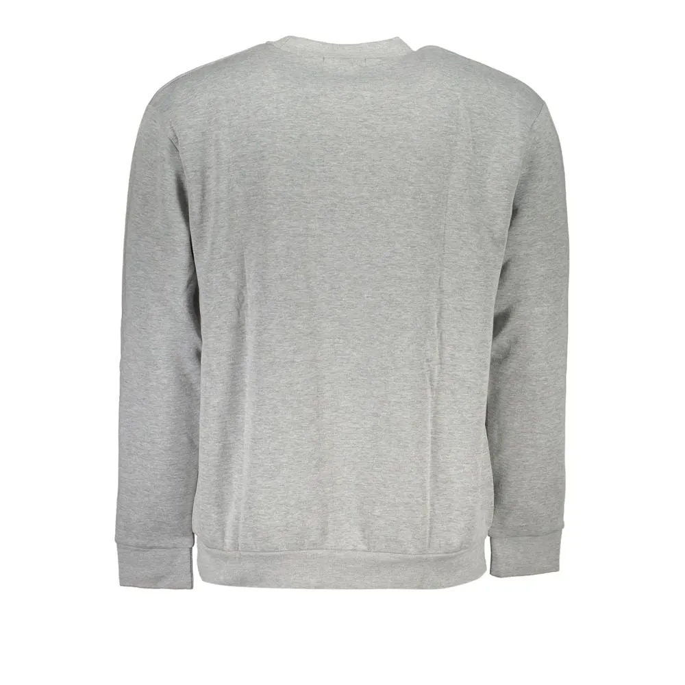 Cavalli Class Chic Gray Embroidered Sweatshirt