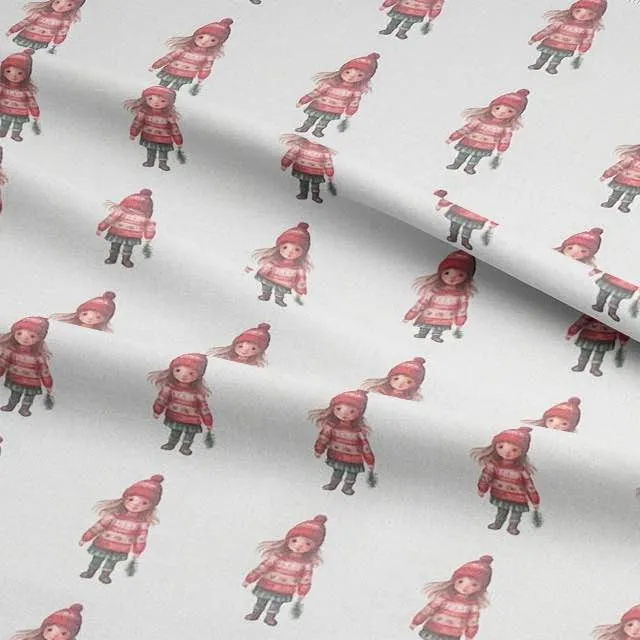 Christmas Girl Fabric