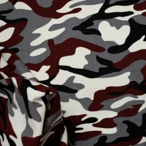 Cotton Corduroy Prints Design 37 Grey Camouflage