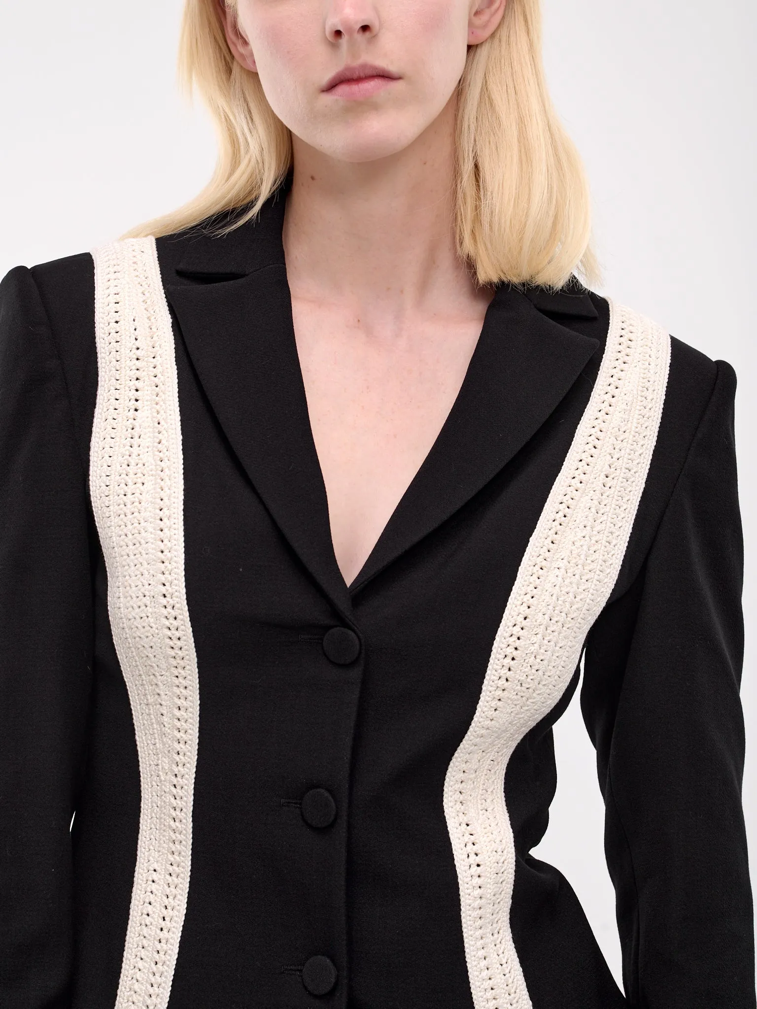 Crochet Blazer (FW2444-BLACK)