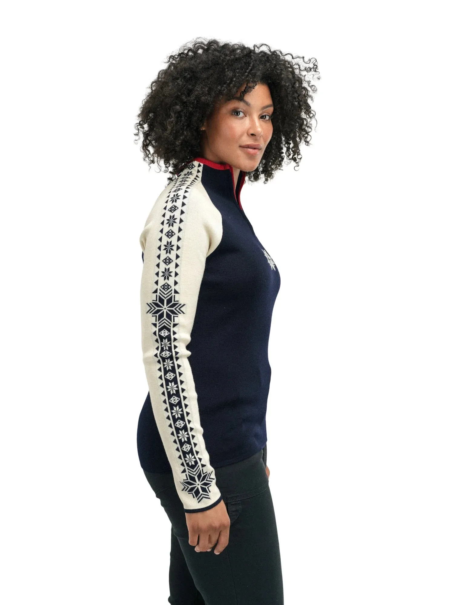 Dale of Norway | Geilo Sweater | Women's | Navy/Off White/Raspberry