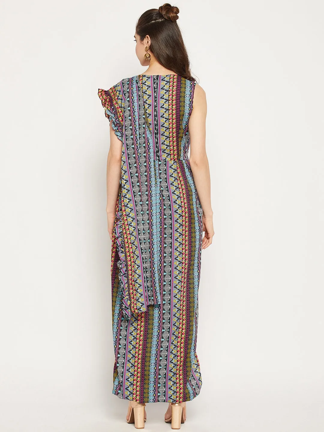 Dhoti Jumpsuit with Attached Dupatta