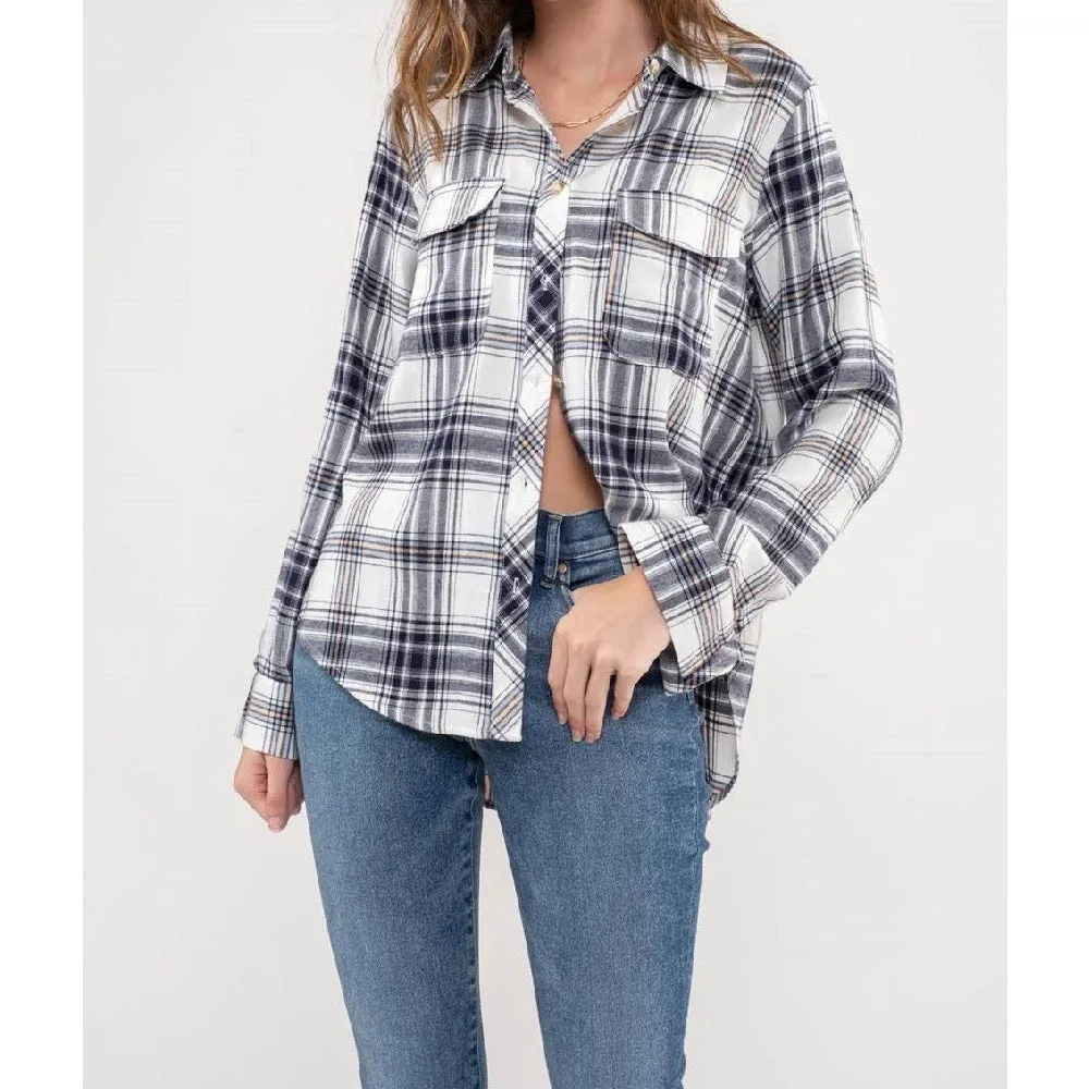 Elsa Plaid Lightweight Top