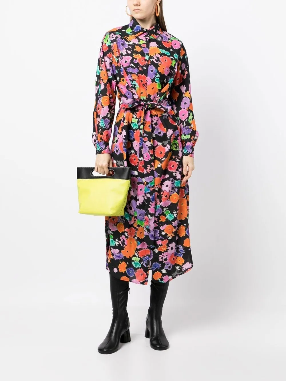 FLORAL-PRINT SHIRTDRESS