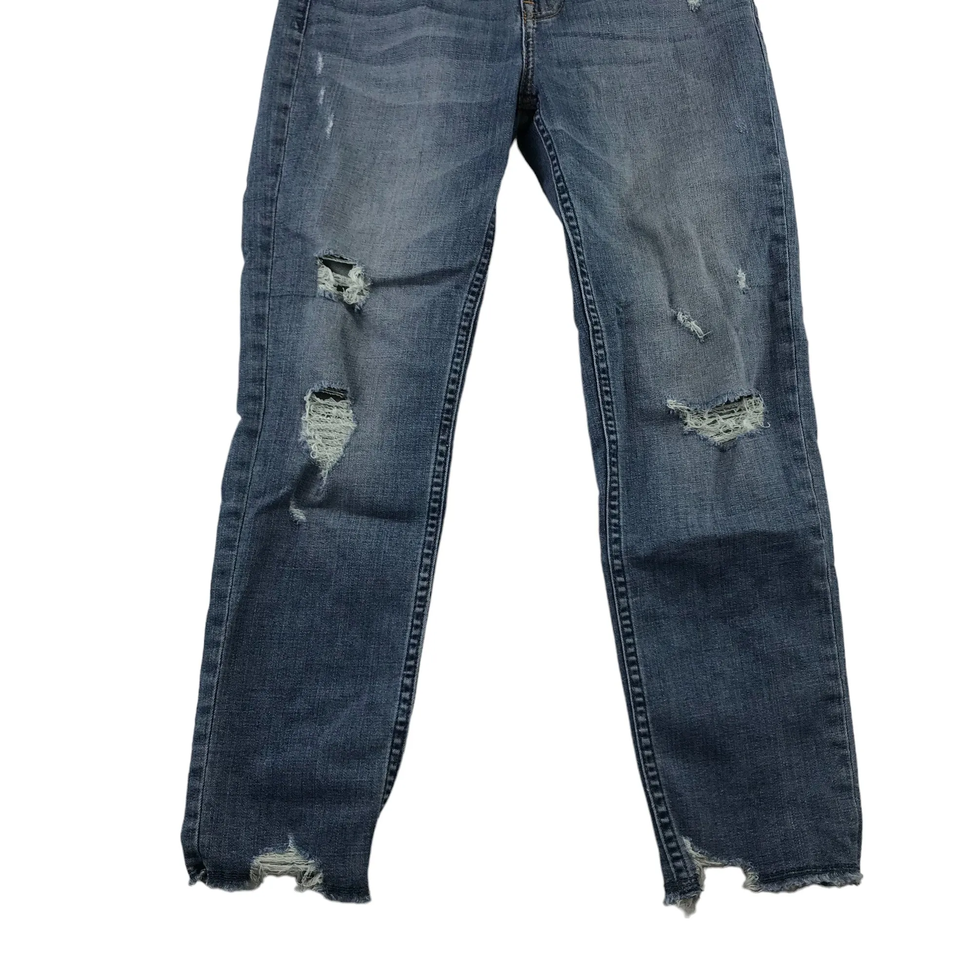 GAP jeans 12 years blue pencil leg worn effect stretchy