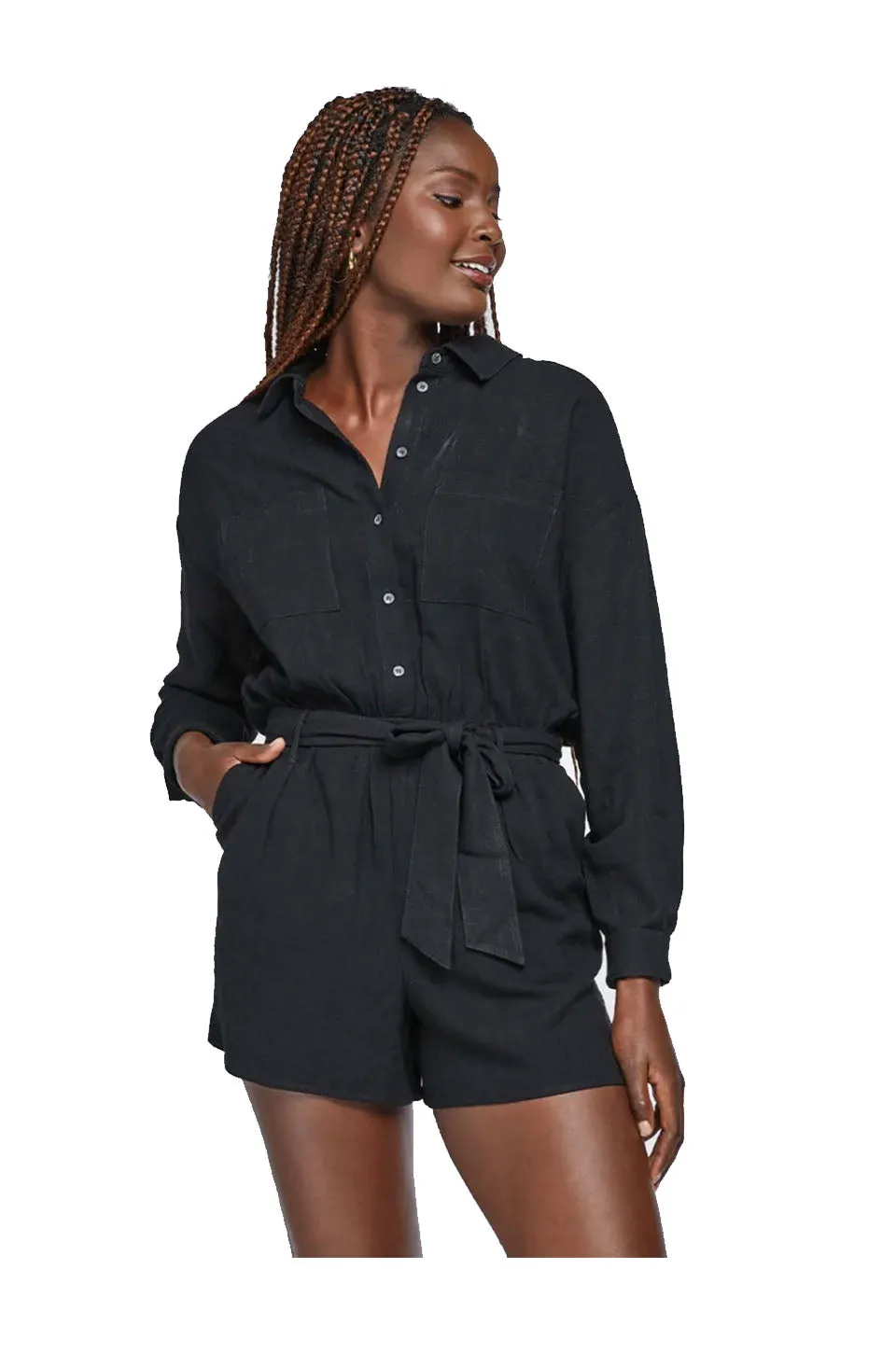 Gentle Fawn Solange Romper In Black