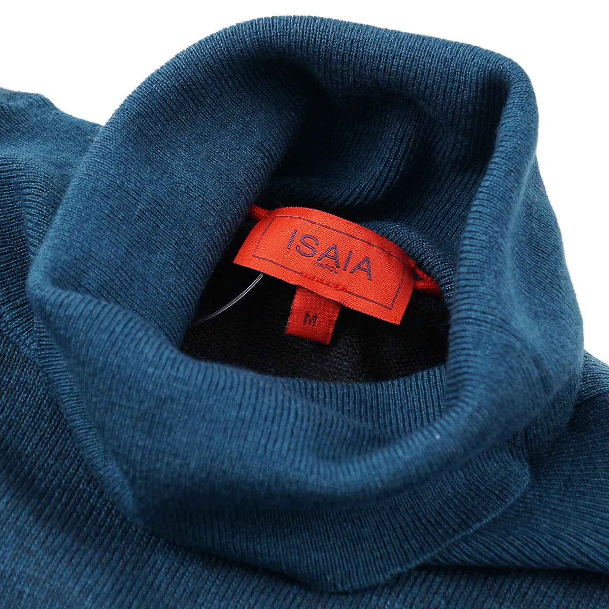 Isaia Wool-Silk-Cashmere Roll Neck Sweater