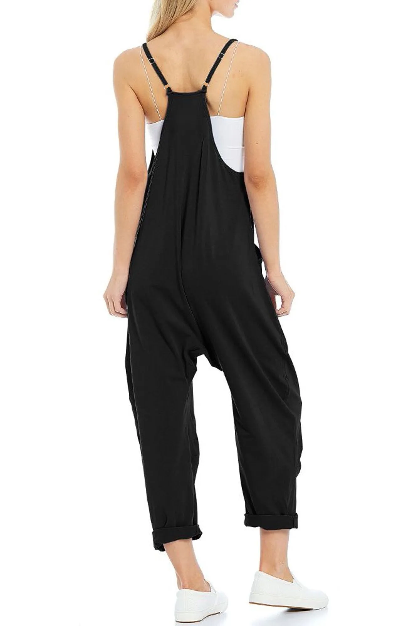 Loose V Neck Jumpsuit