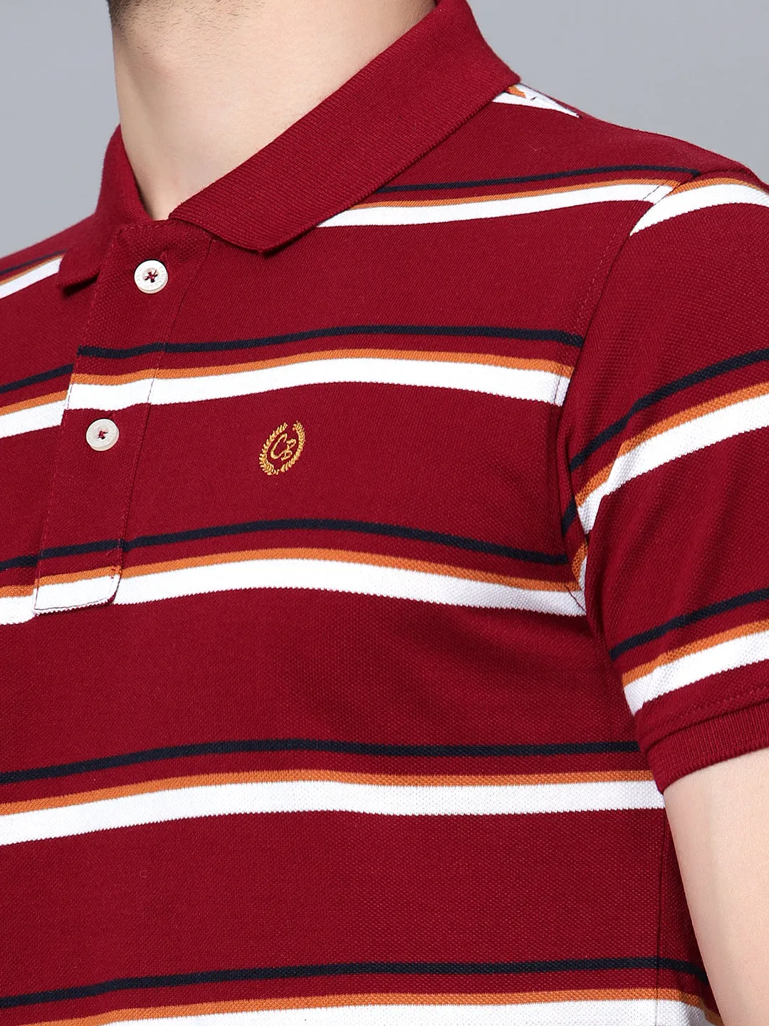 Men Maroon Polo T-Shirt