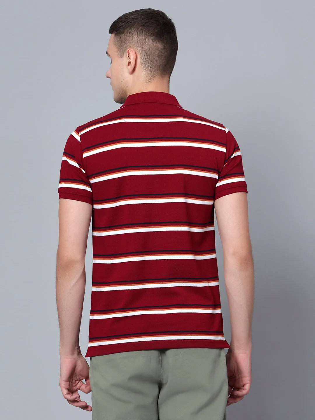 Men Maroon Polo T-Shirt