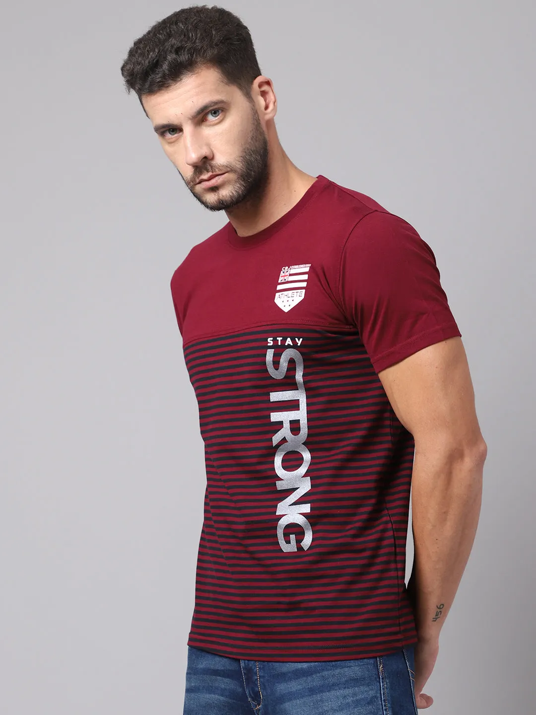 Men Maroon T-Shirt