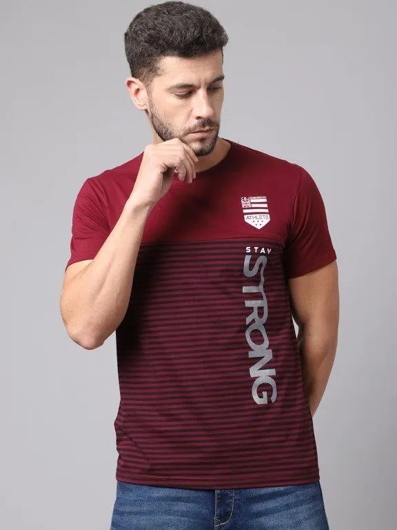 Men Maroon T-Shirt