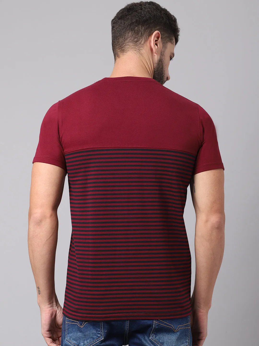 Men Maroon T-Shirt