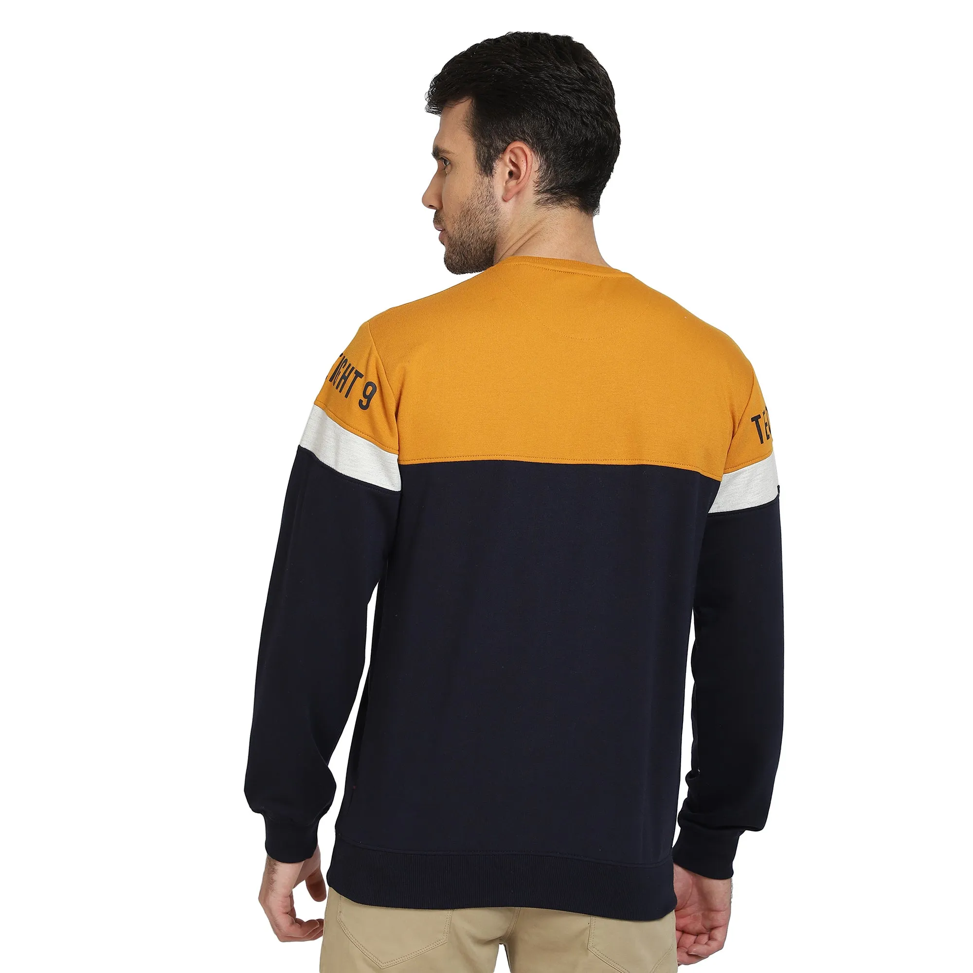 Men Mustard Casual Sweatshirt