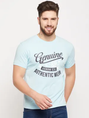 Men Sky Round Neck T-Shirt