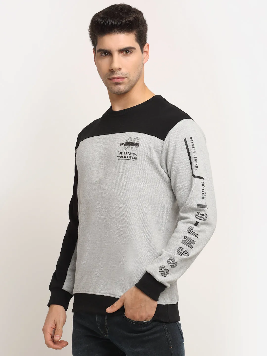 Men's Grey Melange Sweatshirt