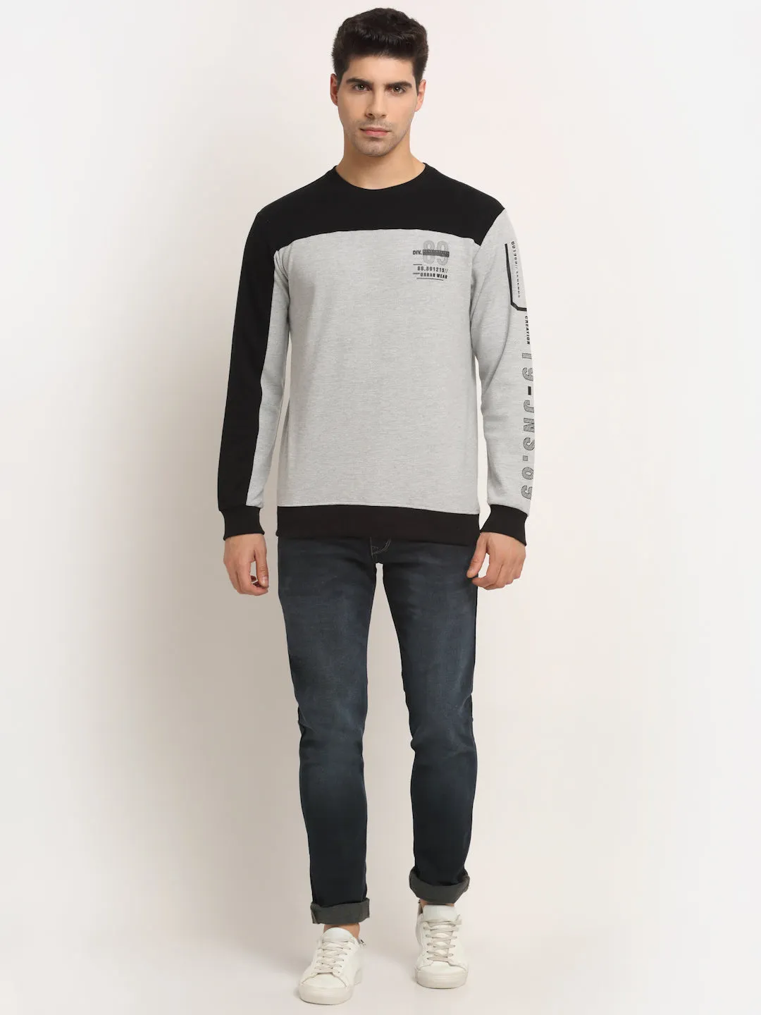 Men's Grey Melange Sweatshirt