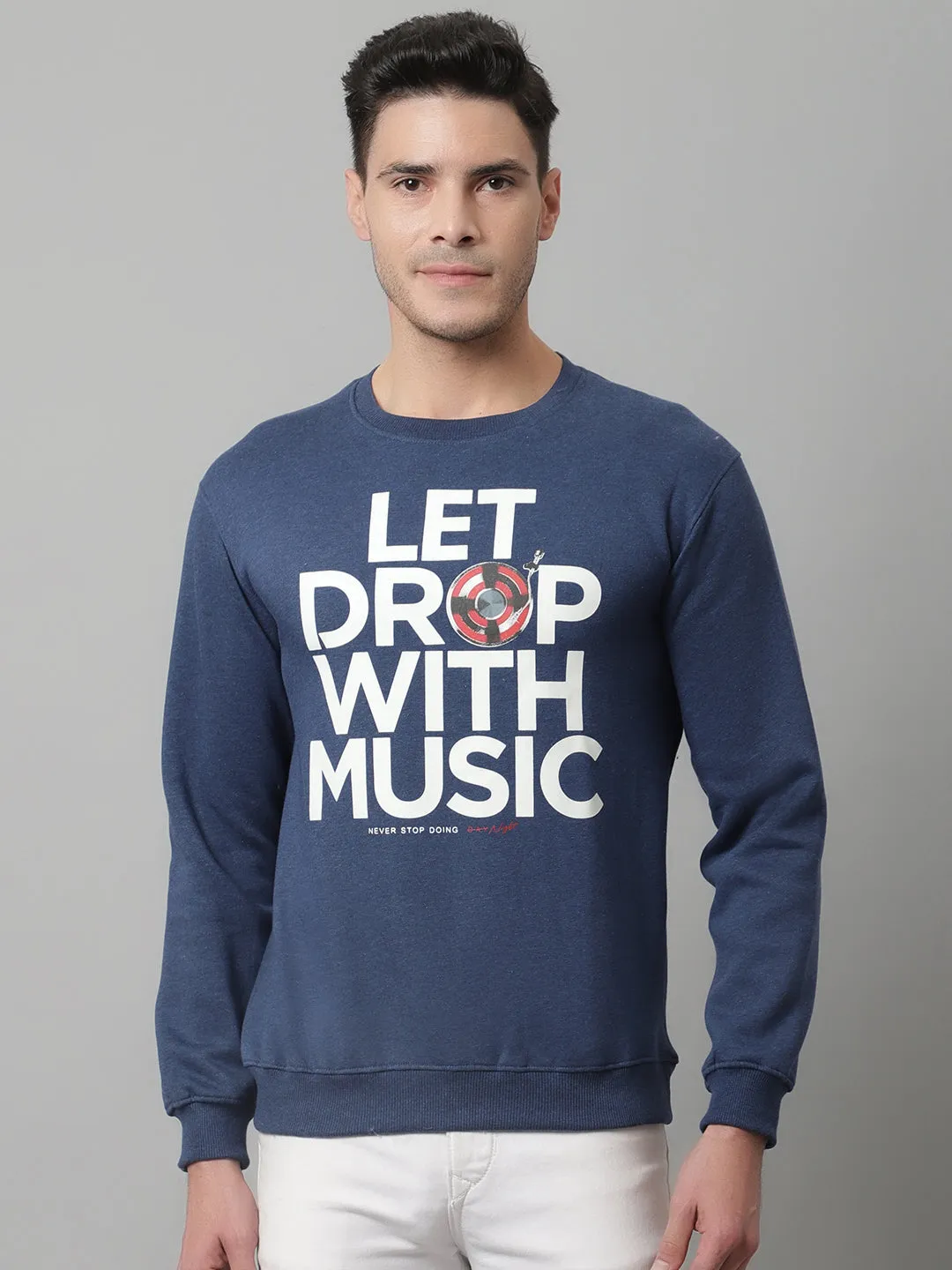 Mens Indigo Melange Sweatshirt