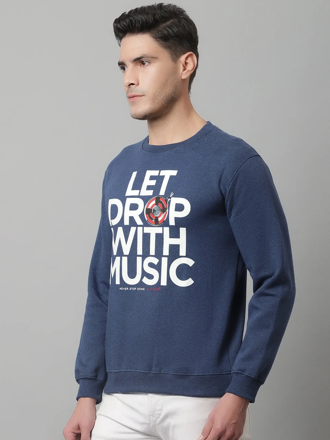 Mens Indigo Melange Sweatshirt