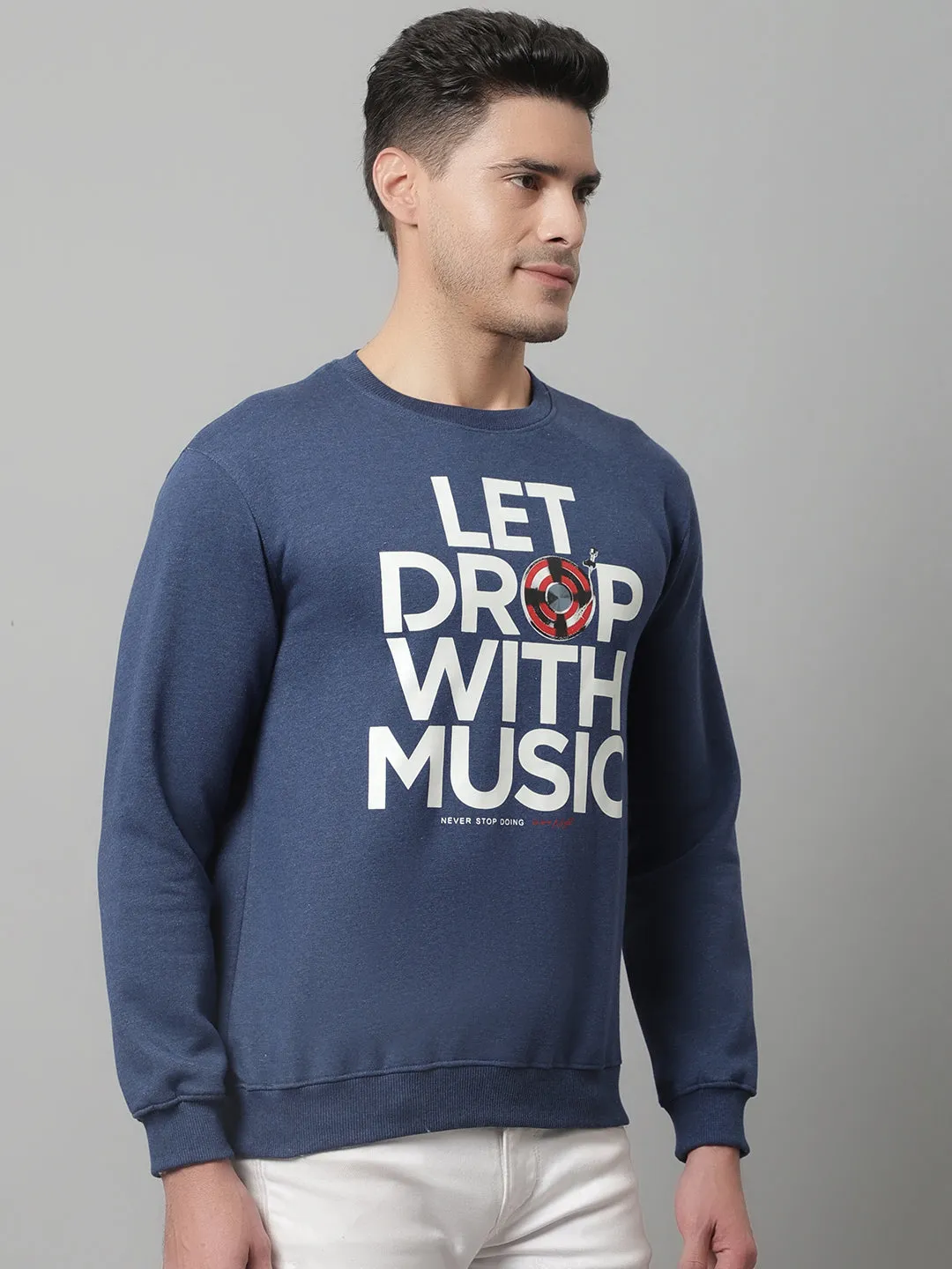 Mens Indigo Melange Sweatshirt