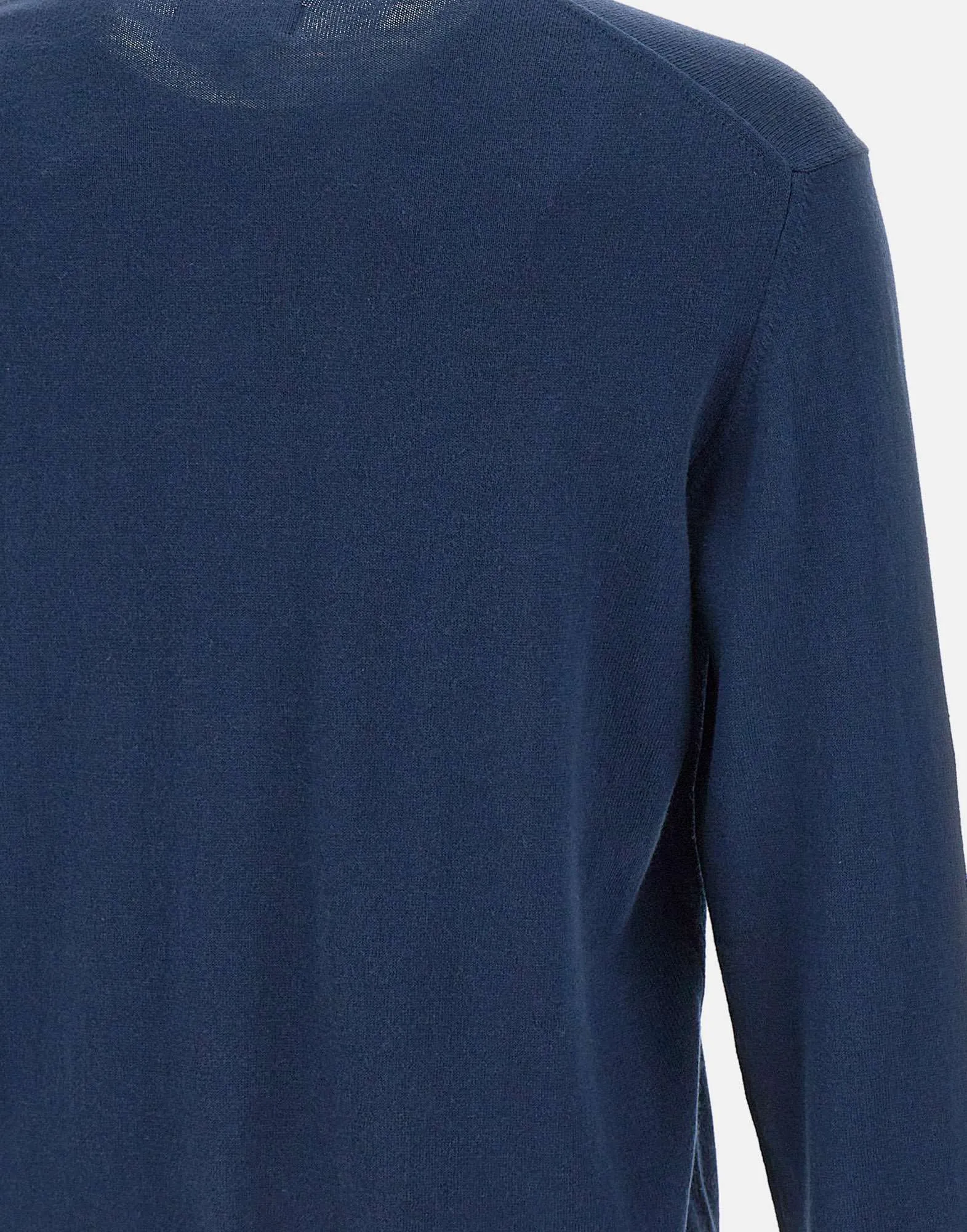 Men's Wool and Cotton Sweater in Blue