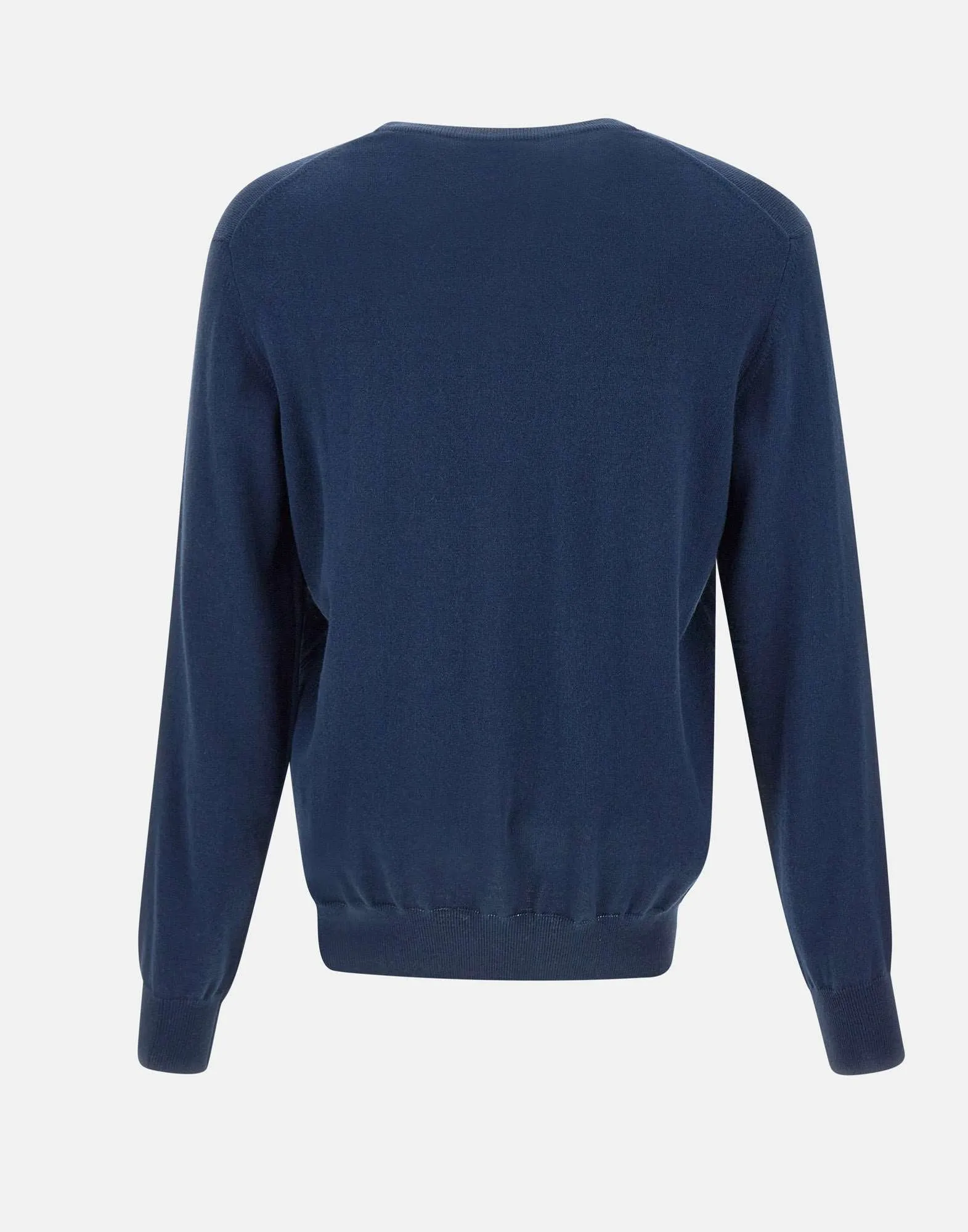 Men's Wool and Cotton Sweater in Blue