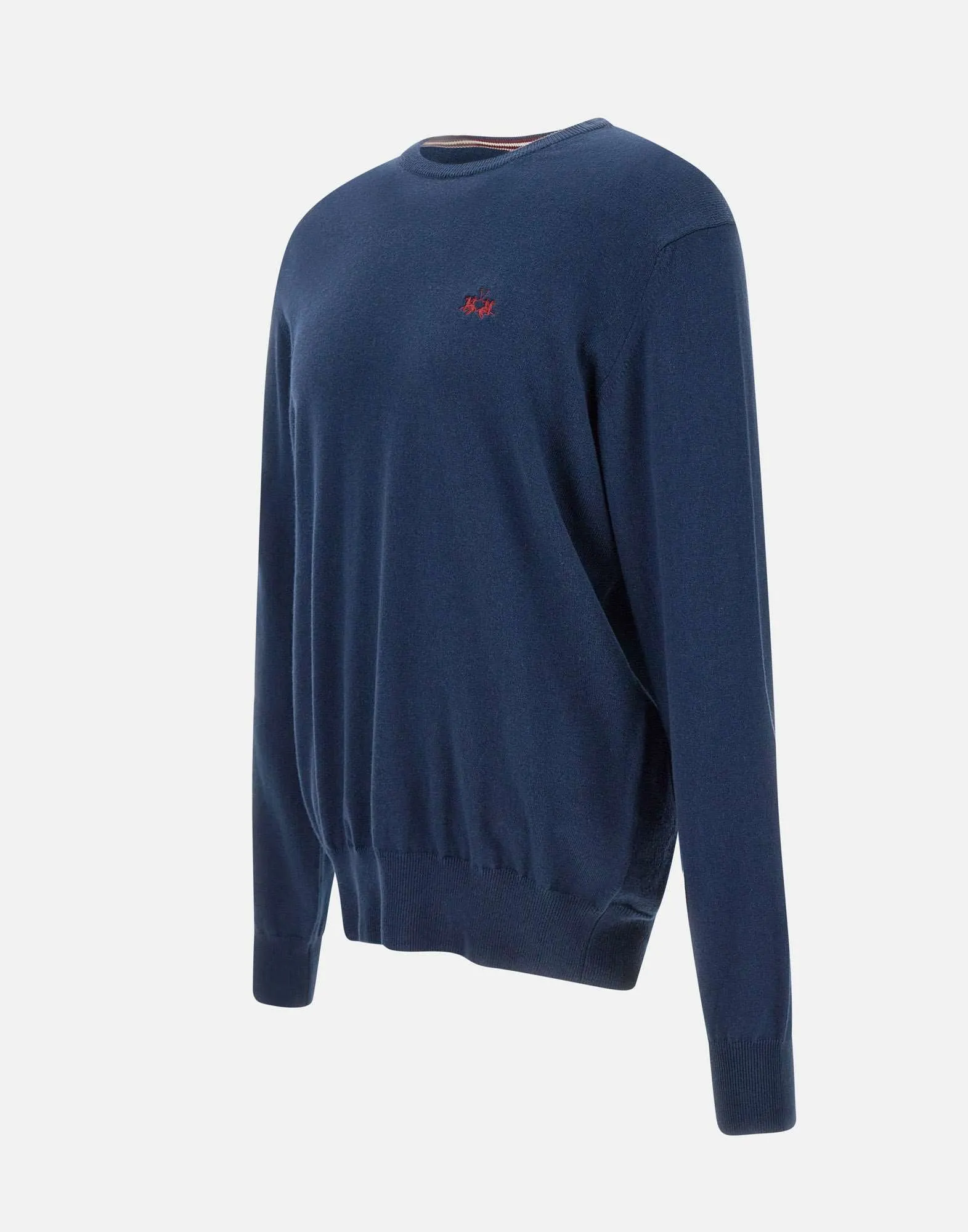 Men's Wool and Cotton Sweater in Blue