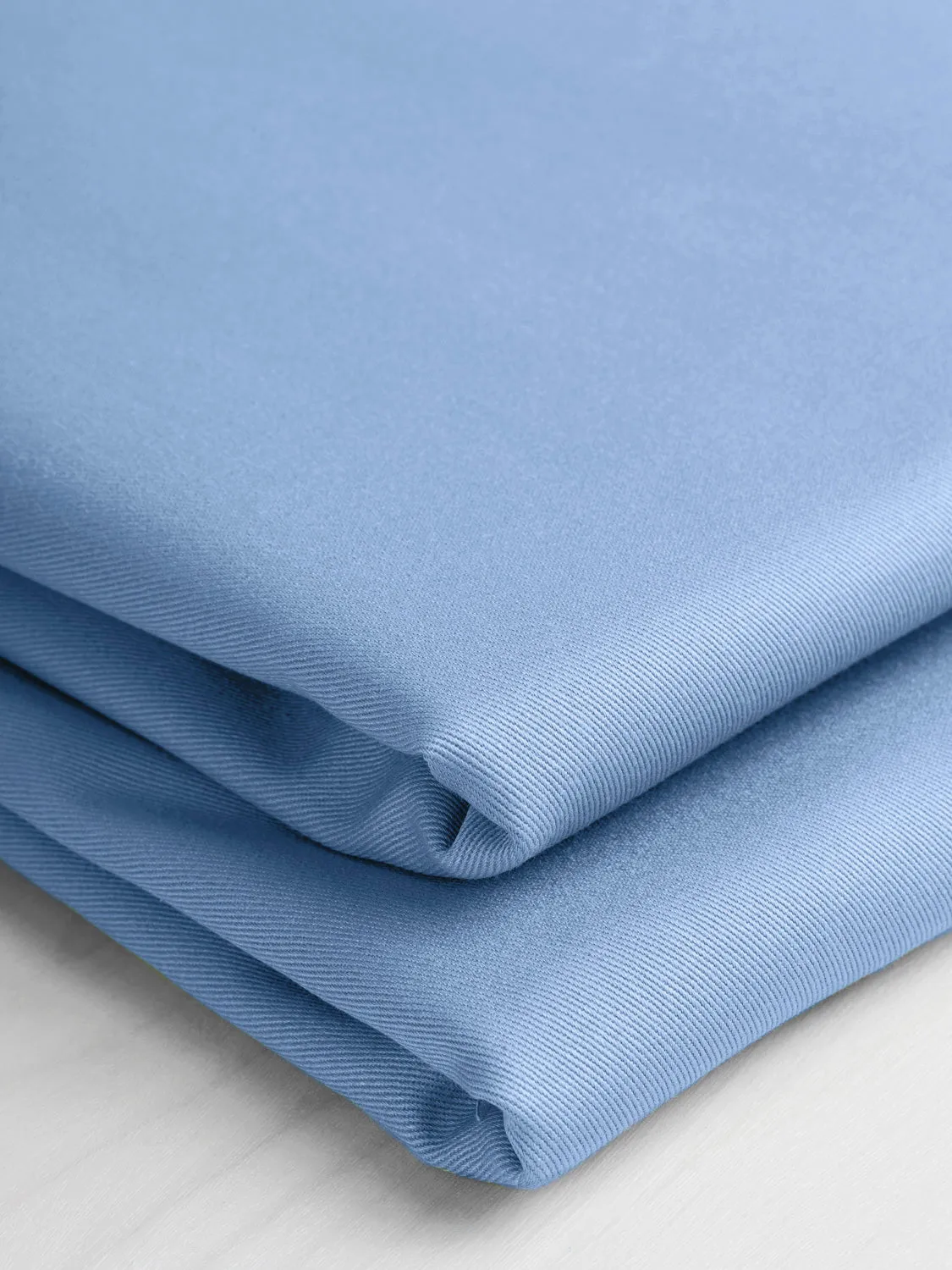 Midweight Organic Cotton Twill - Ice Blue