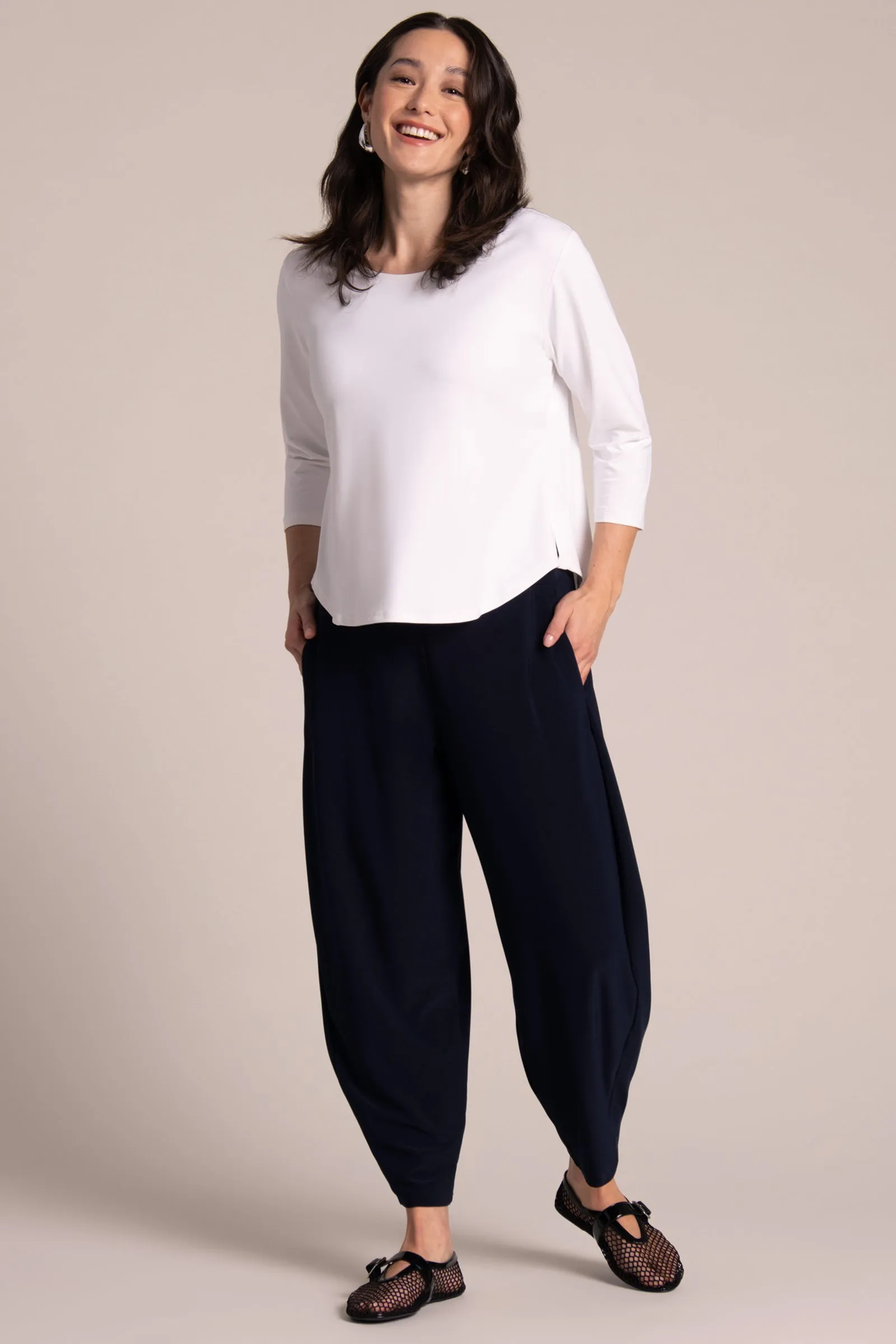 Narrow Lantern Pant | Navy