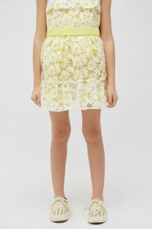 One Friday Yellow Ruffles Skirt