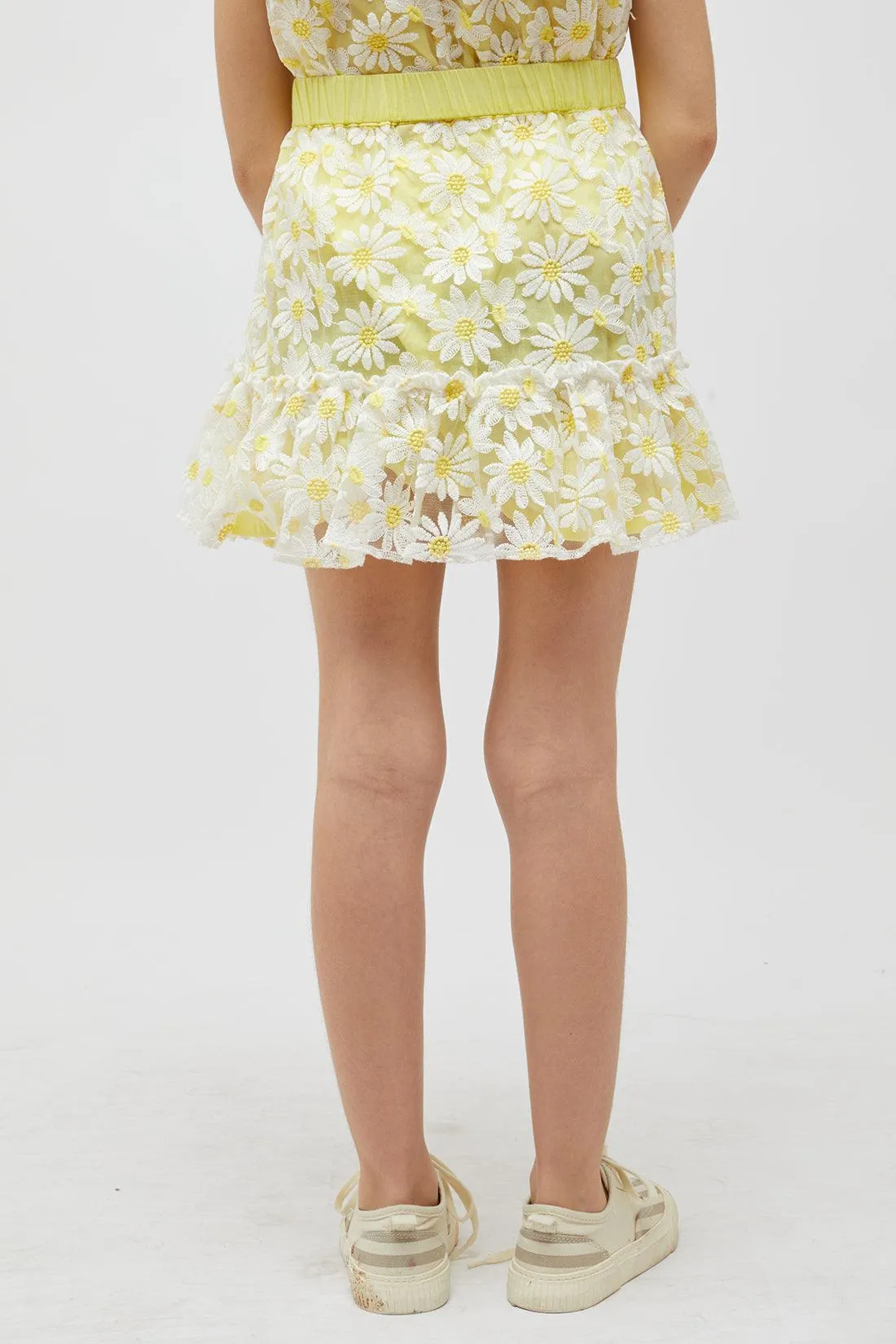 One Friday Yellow Ruffles Skirt