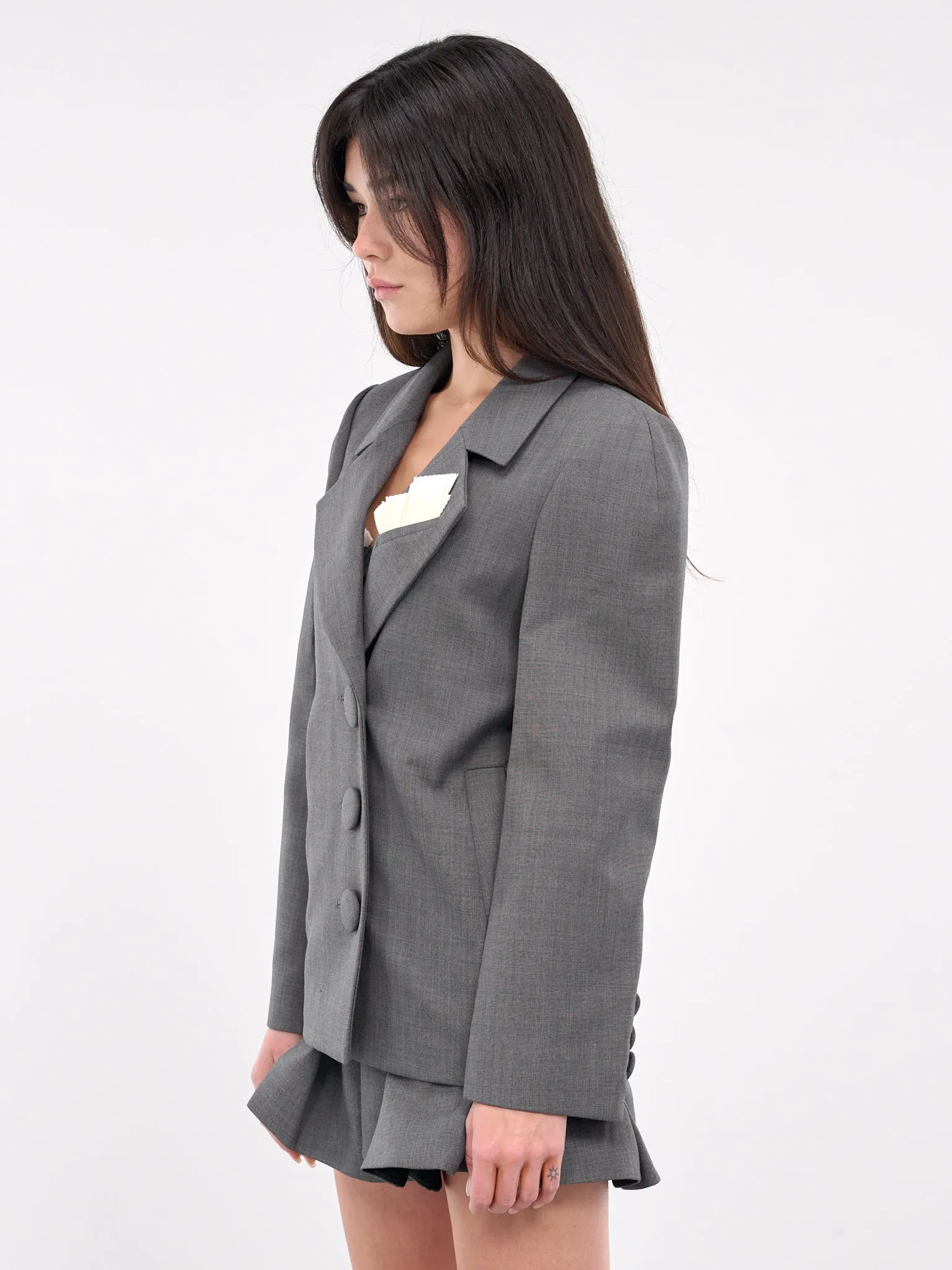 Oversized Suit Jacket (CO01-FFV456-GREY)