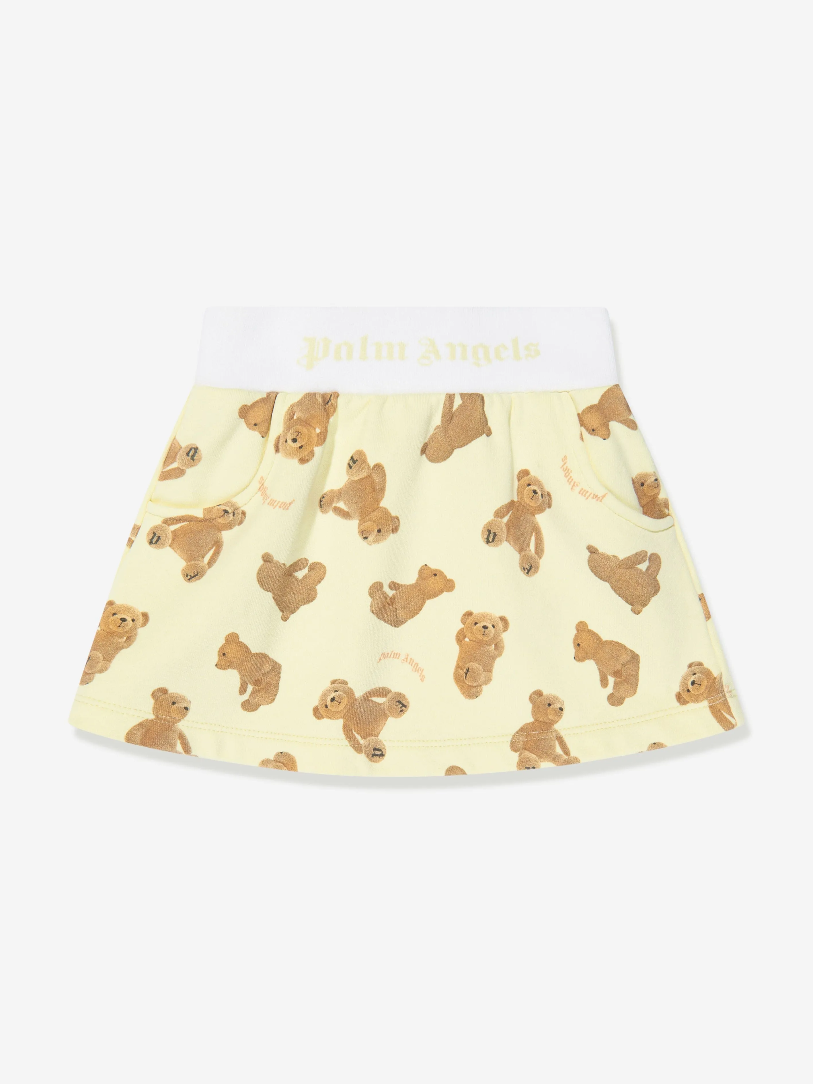 Palm Angels Baby Girls AOP PA Bears Mini Skirt in Yellow