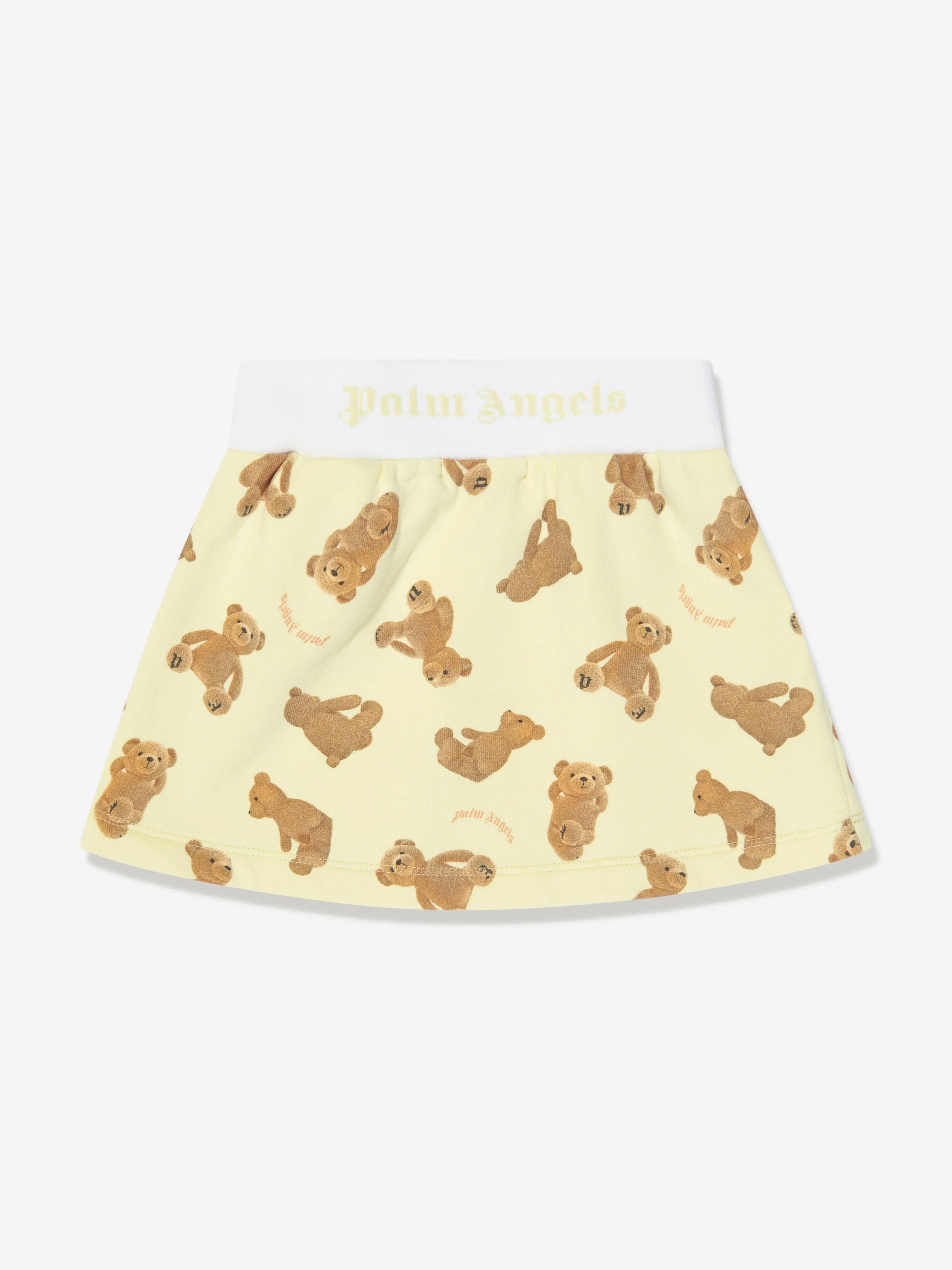 Palm Angels Baby Girls AOP PA Bears Mini Skirt in Yellow