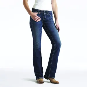 "Ariat Women's R.E.A.L Riding Jeans Whipstitch - Ocean: Stylish and Functional Equestrian Attire"