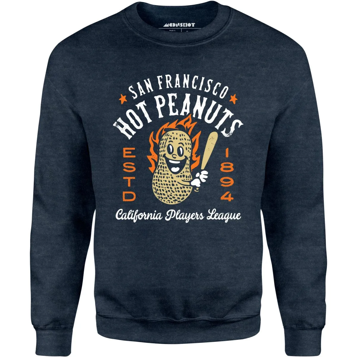 San Francisco Hot Peanuts - California - Vintage Defunct Baseball Teams - Unisex Sweatshirt