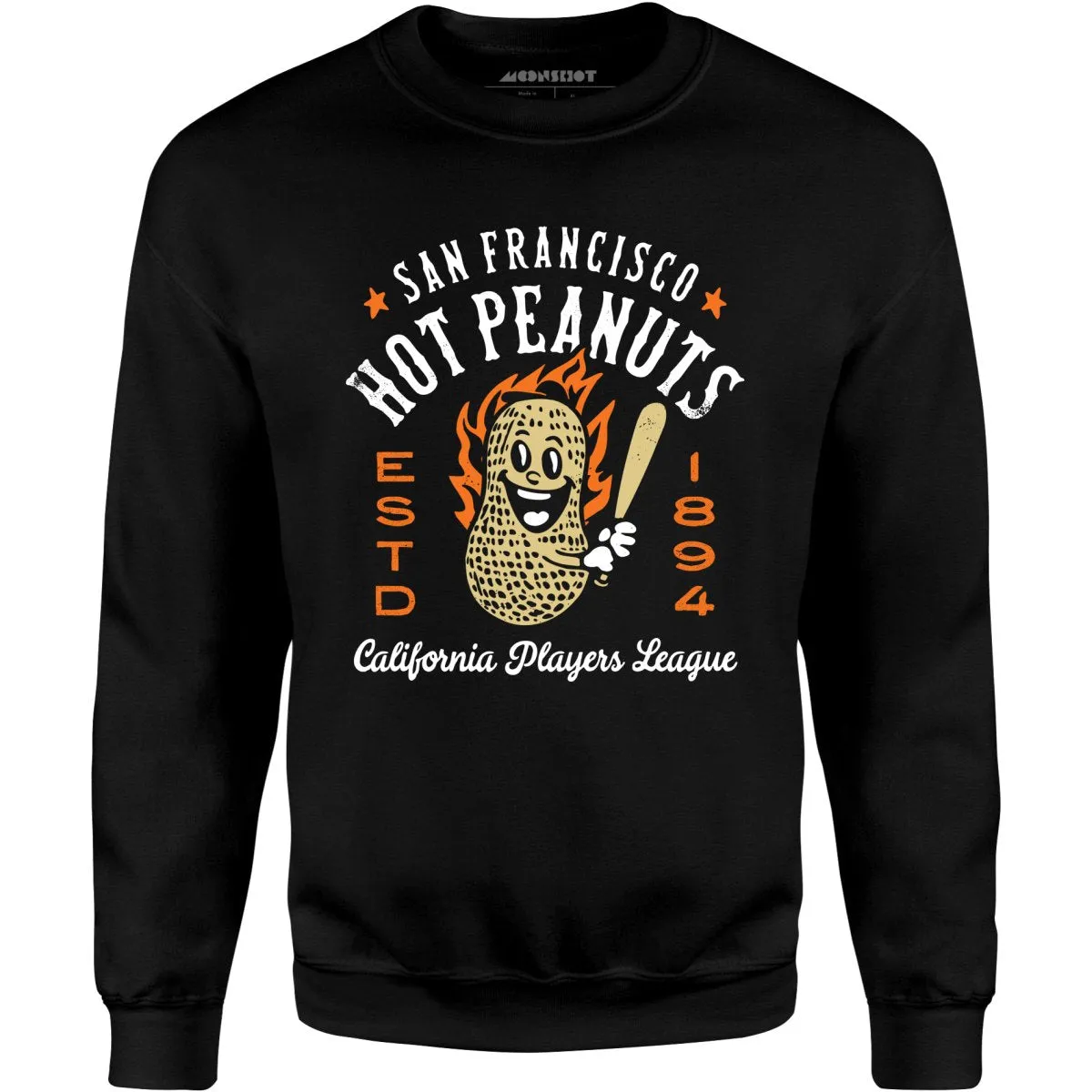 San Francisco Hot Peanuts - California - Vintage Defunct Baseball Teams - Unisex Sweatshirt