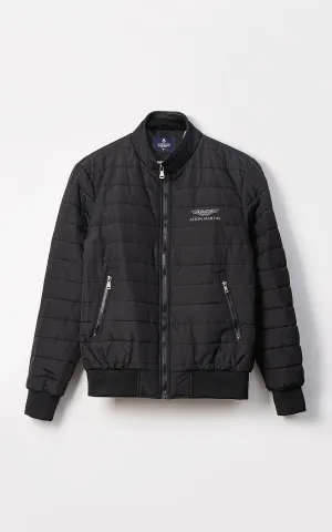 SIGNATURE AUSTIN MARTIN PUFFER JACKET FULL SLEEVE BLACK