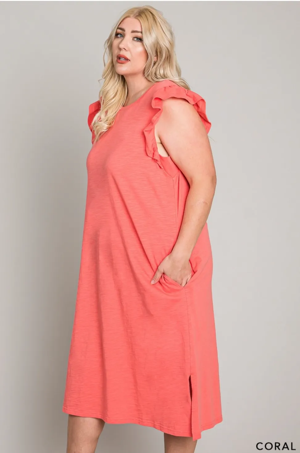 Stay Beautiful Ruffle Sleeve Dress