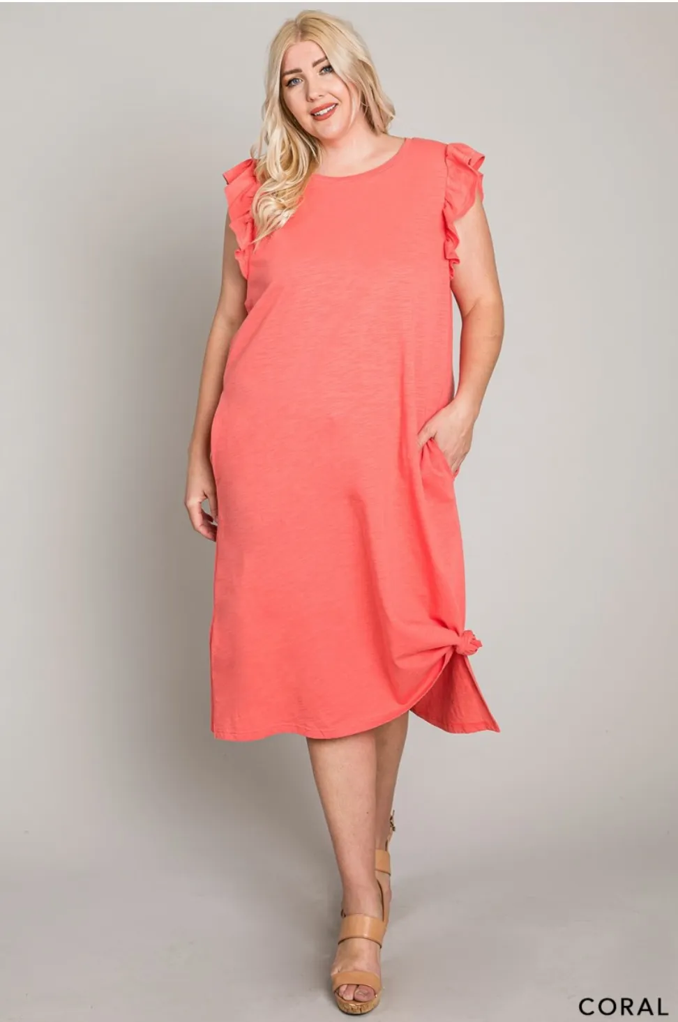 Stay Beautiful Ruffle Sleeve Dress