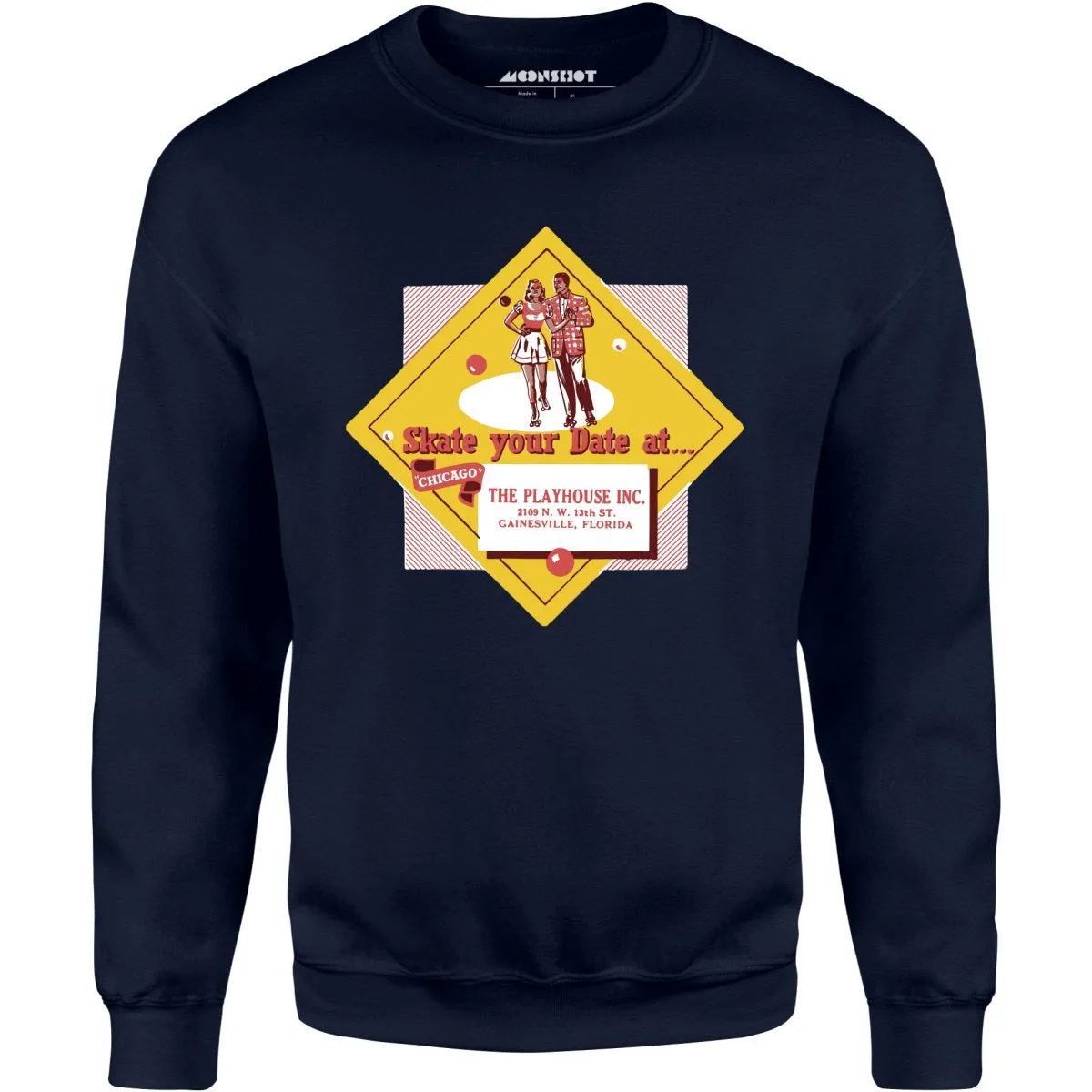 The Playhouse - Gainesville, FL - Vintage Roller Rink - Unisex Sweatshirt