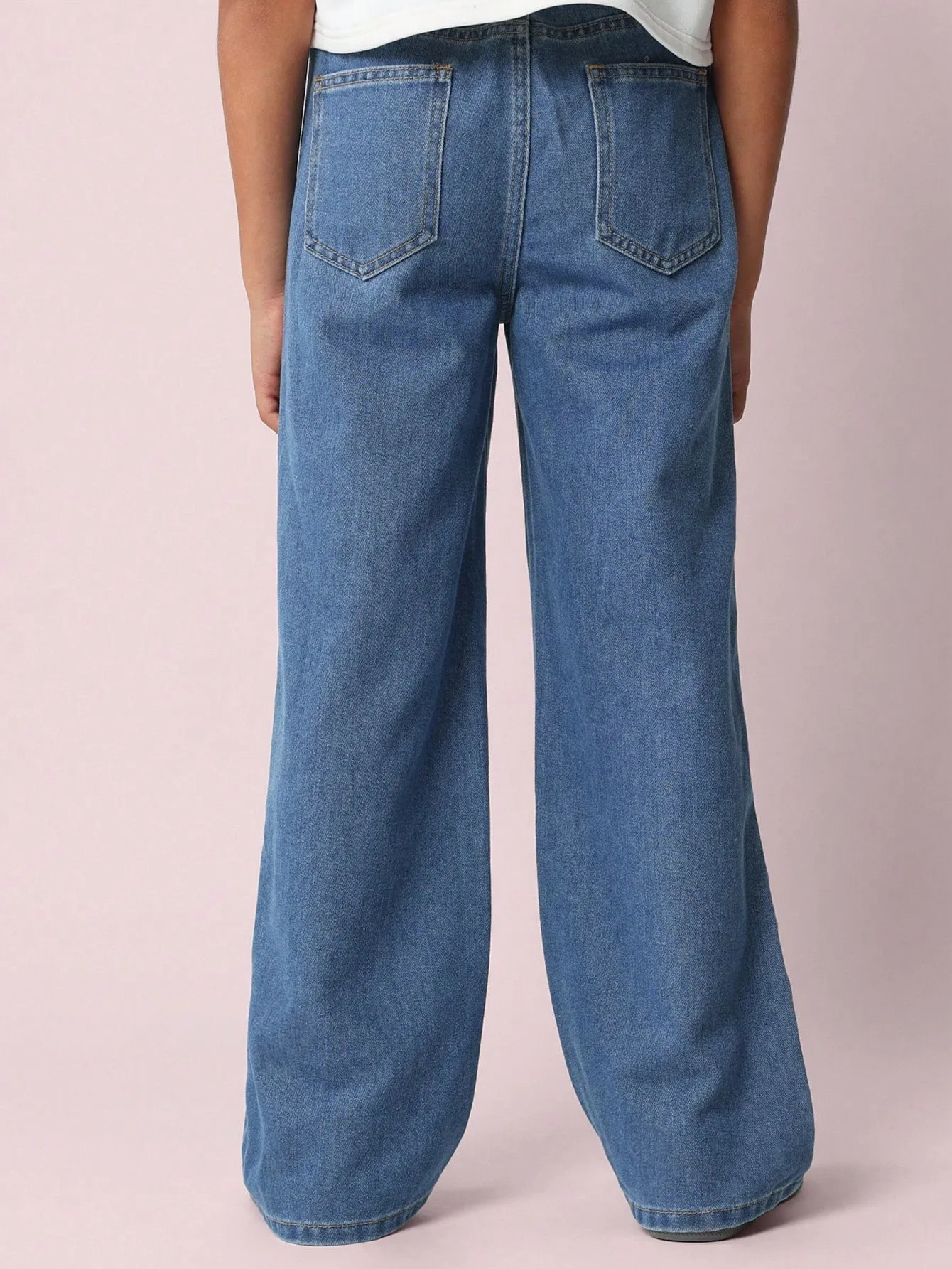 Tween Girls Relaxed Wide Leg Denim Jean